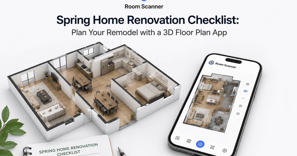 Spring Home Renovation Checklist: Plan Your Remodel with a 3D Floor Plan App